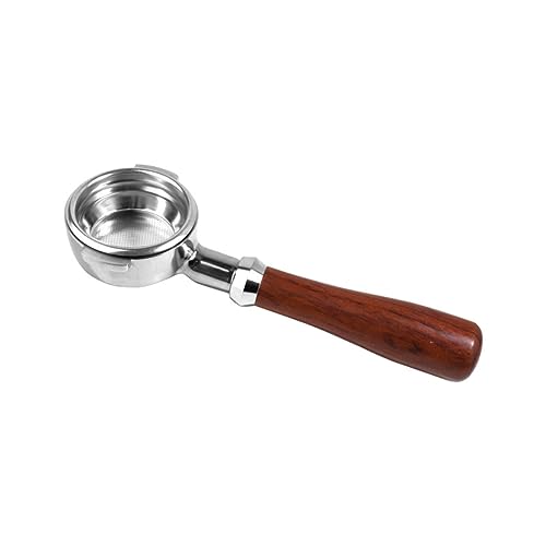 Feriany E61 Kaffeemaschine mit Massivem Holzgriff, Bodenlosem Siebträger und 58 mm Universell Anwendbaren Gruppenkopfteilen - Zubehör Aus Mahagoni von Feriany