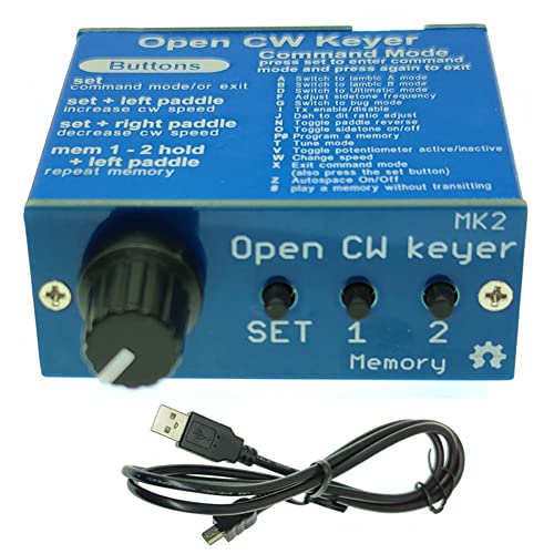 Feriany Offener CW Keyer MK2 Kit mit Metallgehäuse CW Keyer MK2 KIT CW Geschwindigkeit einstellbar von 1 999 WPM(montiert) von Feriany