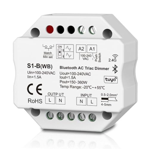 Feriany Smart Cloud Controlled Dimmer Bluetooth AC Thyristor-Dimmer für Traditionelle Glühlampen Zur Halogenlampen-Steuerung und Dimmung. Feriany Smart Cloud Controlled Dimmer Bluetooth AC Thyristor-Dimmer für Traditionelle Glühlampen Zur Halogenlampen-Steuerung und Dimmung. von Feriany