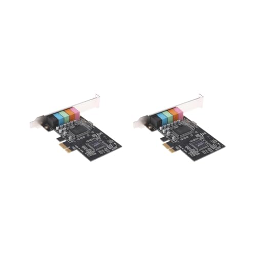 PCIE Express 5.1ch cmI8738 Audio-Soundkarte mit Low-Profile-Halterung, 2 Stück von Feriuzymix