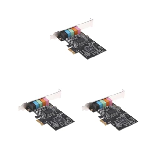 PCIE Express 5.1ch cmI8738 Audio-Soundkarte mit Low-Profile-Halterung, 3 Stück von Feriuzymix
