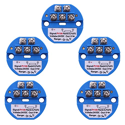 Ferleiss 5 x RTD PT100 Temperatur-Transmitter DC24V Minus 50-100 Grad Ausgang 0-10V Ferleiss 5 x RTD PT100 Temperatur-Transmitter DC24V Minus 50-100 Grad Ausgang 0-10V von Ferleiss