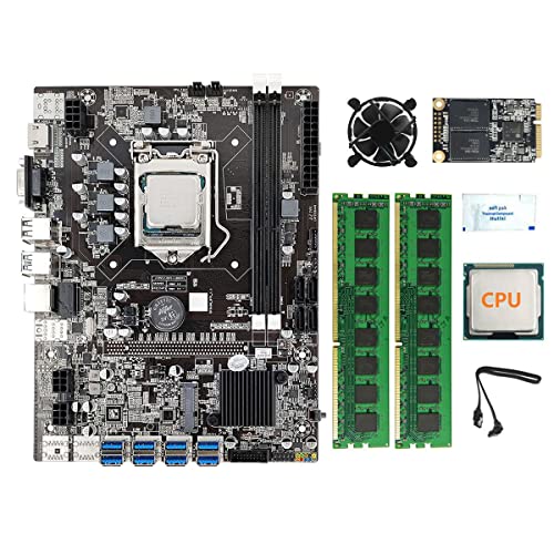 Ferleiss B75 8USB BTC Motherboard Kit + CPU + 2 x 4G DDR3 RAM + 128G SSD + CPU Lüfter + SATA Kabel + Thermofett LGA1155 DDR3 Slot MSATA Ferleiss B75 8USB BTC Motherboard Kit + CPU + 2 x 4G DDR3 RAM + 128G SSD + CPU Lüfter + SATA Kabel + Thermofett LGA1155 DDR3 Slot MSATA von Ferleiss