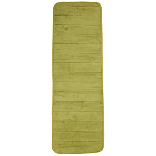 Ferleiss Fußmatte aus Memory-Schaum, saugfähig, rutschfest, 120 x 40 cm, für Küche und Schlafzimmer, Olivgrün von Ferleiss