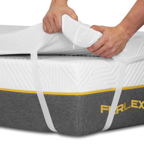 Ferlex - Wasserfester Memory Foam-Topper 120 x 200 cm | 100% viskoelastisch | Sehr weicher und kühler Tencel-Stoff | Höhe 5 cm | Atmungsaktive und abnehmbare matratzenschoner Ferlex - Wasserfester Memory Foam-Topper 120 x 200 cm | 100% viskoelastisch | Sehr weicher und kühler Tencel-Stoff | Höhe 5 cm | Atmungsaktive und abnehmbare matratzenschoner von Ferlex