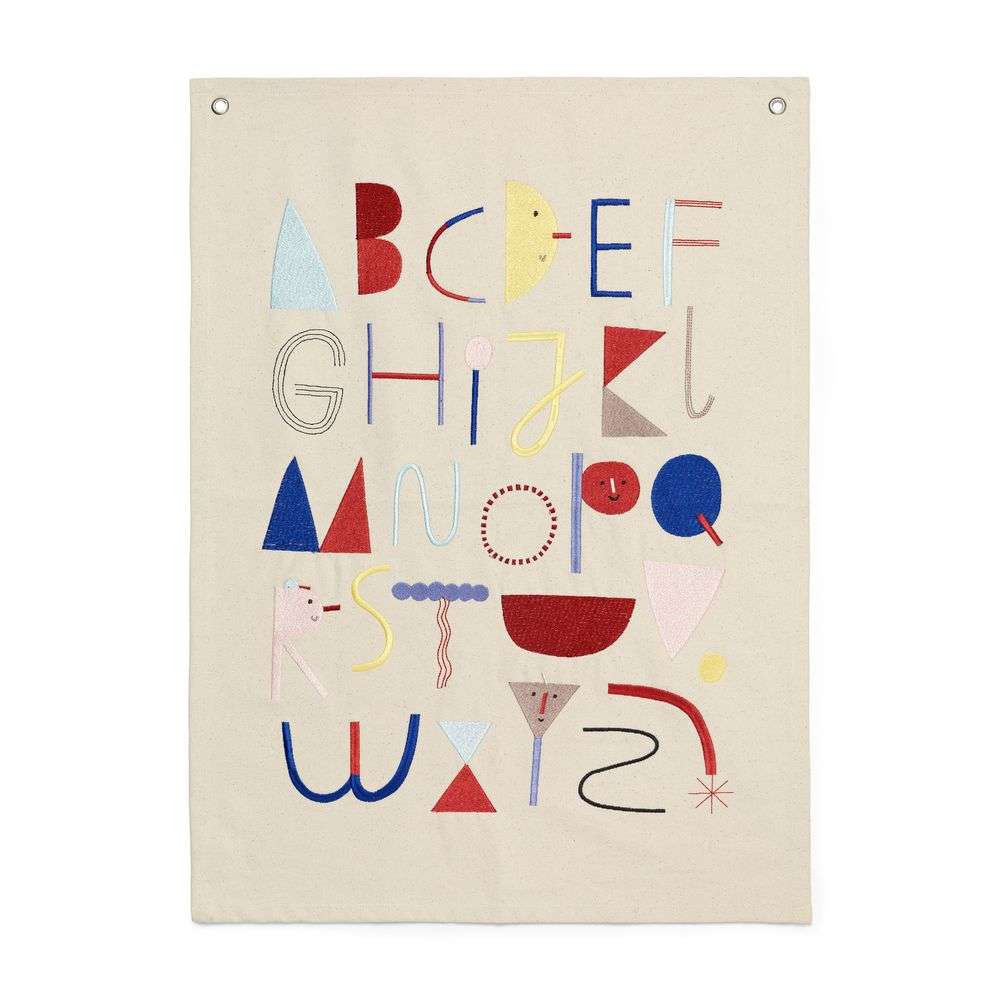 ferm LIVING - Alphabet Fabric Poster Off-White von ferm LIVING