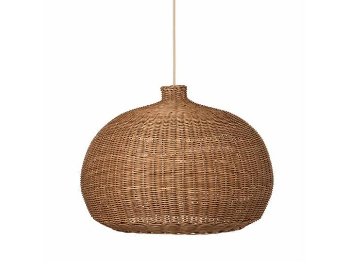 B-Ware Ferm Living Rattan Leuchtenschirm Lampenschirm Deckenlampen Schirm ø 54 Cm Eisen B-Ware von Ferm-Living