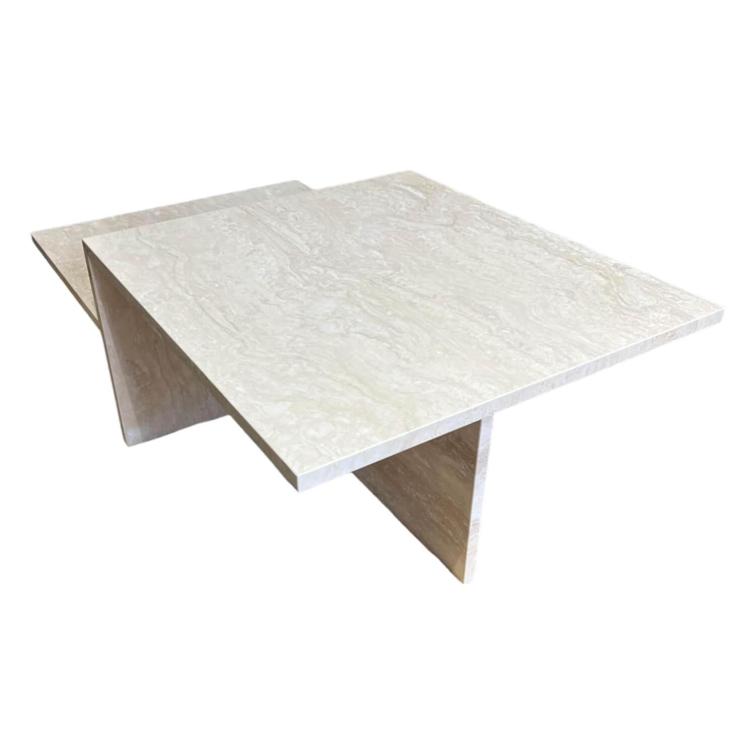 Couchtisch Distinct Coffee Table Travertine Stein Weiß Couchtisch Distinct Coffee Table Travertine Stein Weiß von Ferm Living