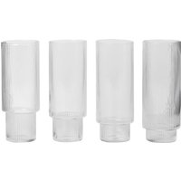 Ferm Living Ripple Long Drink Glasses (Set of 4) von Ferm Living