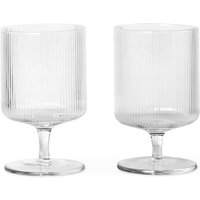 Ferm Living Ripple Wine Glasses - Clear (Set of 2) von Ferm Living