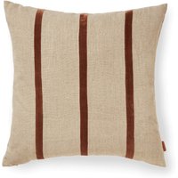 Kissenhülle Senti Stripe carob brown / linen von Ferm Living