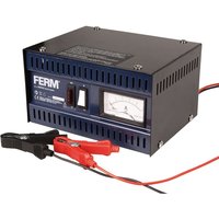 FERM BCM1021 - Batterieladegerät 6/12V - Mit Startfunktion und Ein Set Batteriepolklemmen von Ferm