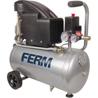 Kompressor - 1100W - 24 Liter - max. 8 bar - Inkl. Universelle Schnellkupplung & 2 Manometer - Ferm von Ferm