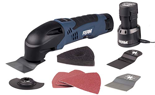 FERM Li-Ion Akku-Multitool - Multifunktionswerkzeug - Oszillationswerkzeug - 12V/1.5Ah - Mit 8 Zubehöre - Variable Geschwindigkeitskontrolle - Robustem Aufbewahrungskoffer FERM Li-Ion Akku-Multitool - Multifunktionswerkzeug - Oszillationswerkzeug - 12V/1.5Ah - Mit 8 Zubehöre - Variable Geschwindigkeitskontrolle - Robustem Aufbewahrungskoffer von Ferm