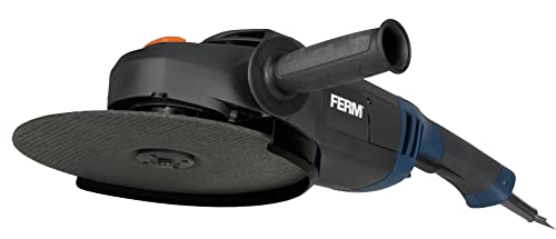 FERM Winkelschleifer 2500W - 230mm - Sicherheitsschalter - Soft-Start - Verstellbare Seitengriff - Soft Griff von Ferm