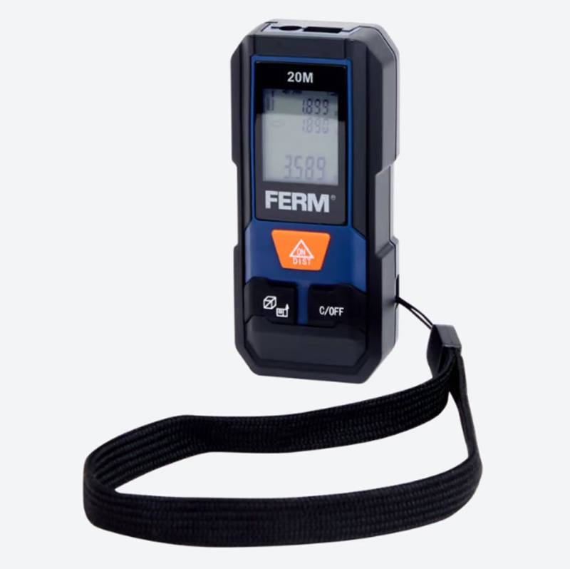 Ferm Entfernungsmesser Laser-Entfernungsmesser 20 m Lasermessgerät von Ferm
