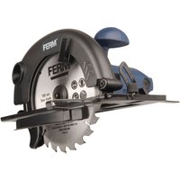 Kreissäge 1200W -185mm Spindelarretierung - verstellbare Fußplatte (45 und 90 Grad) - Inkl. tct Sägeblatt und Parallelführung von Ferm