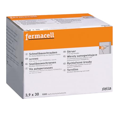 FERMACELL - selbstschneidende Schrauben für Gipsfaser 3,9 x 30 mm (Nr. 1 Packung = 1000 Stück) - 79011 von Fermacell