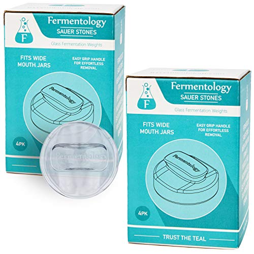 Fermentology Sauer Stone Glasgewichte - Gewichte zum Einlegen und Fermentieren - 8er Set - Wide Mouth Einmachglas Fermentierung Fermentology Sauer Stone Glasgewichte - Gewichte zum Einlegen und Fermentieren - 8er Set - Wide Mouth Einmachglas Fermentierung von Fermentology