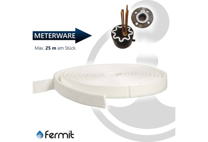 Fermit Gewindedichtband Abdichtungsband + 260°C - 200 bar selbstklebend, 10 x 3 mm, METERWARE von Fermit