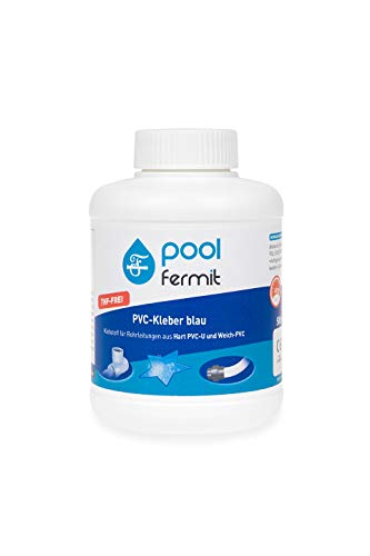 Fermit PVC-Kleber blau 500 ml mit Pinsel Abwasserrohr von Fermit