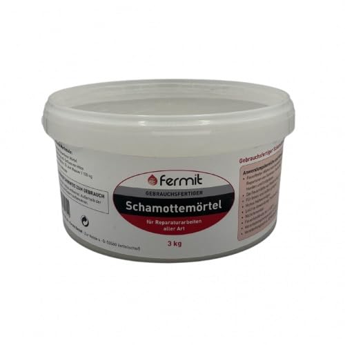Fermit Schamottmörtel 3 kg feuerfest Schamott Mörtel 1600°C Kleber Feuerraum von Fermit