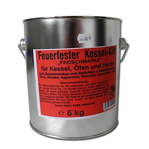 Feuerfester Kesselkitt Froschmarke Temperaturbeständigkeit: über +1000°C (6 kg) von Fermit