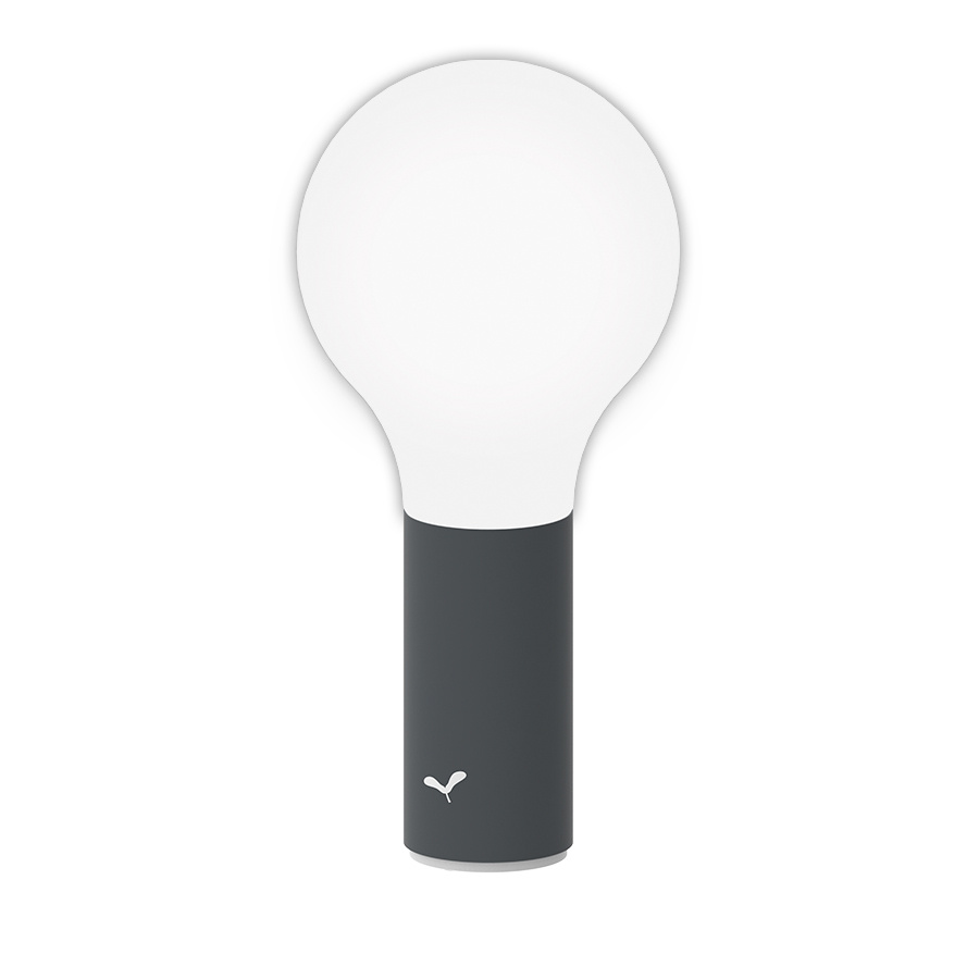 Fermob - Aplô LED Akkuleuchte - anthrazit/H 25,5cm / Ø 11,5cm/inkl. USB-C Kabel von Fermob