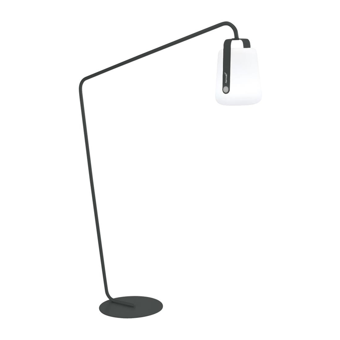 Fermob - Balad Standfuß groß mit LED Akkuleuchte H 38cm - anthrazit/texturiert mit Glanz/LxBxH 128x44x190cm/inkl. USB Kabel von Fermob