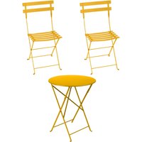Fermob - Bistro Klapptisch + 2 Klappstühle, honig von Fermob