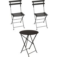 Fermob - Bistro Klapptisch + 2 Klappstühle, lakritze von Fermob