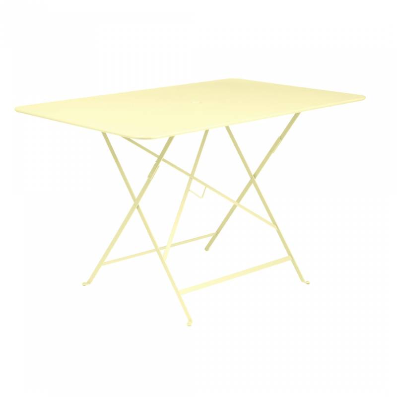 Fermob - Bistro Klapptisch 117x77cm - zitronensorbet/texturiert/LxBxH 117x77x72cm/UV-beständig von Fermob