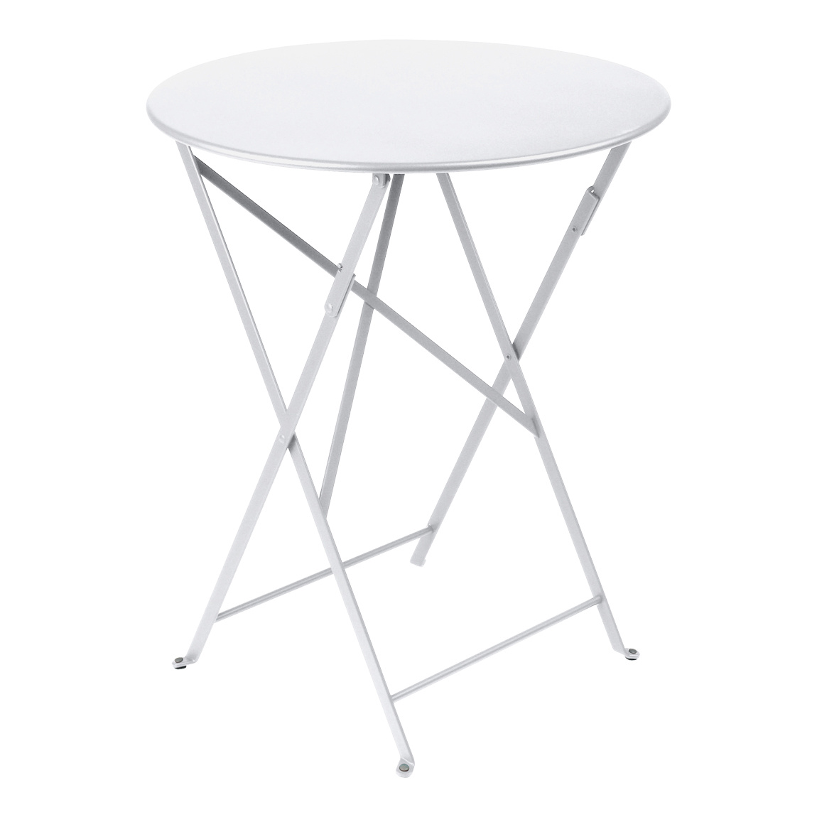 Fermob - Bistro Klapptisch Ø60cm - baumwollweiß/texturiert/H 74cm / Ø 60cm/UV-beständig von Fermob