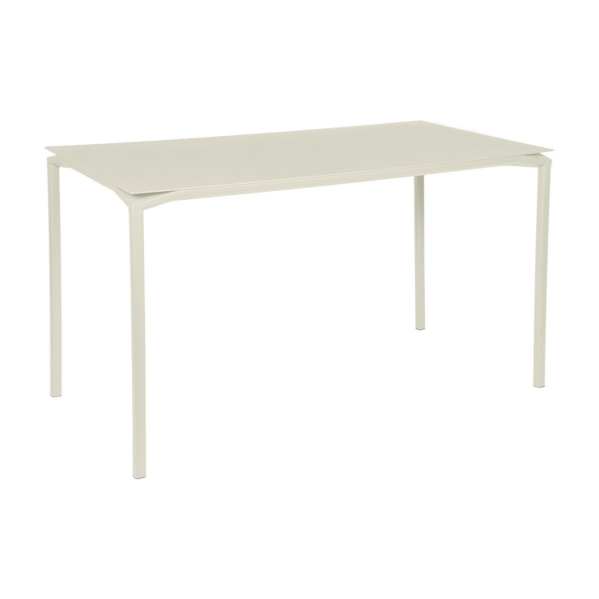 Fermob - Calvi Gartentisch hoch 160x80cm - lehmgrau/texturiert/LxBxH 160x80x92cm/UV-beständig von Fermob