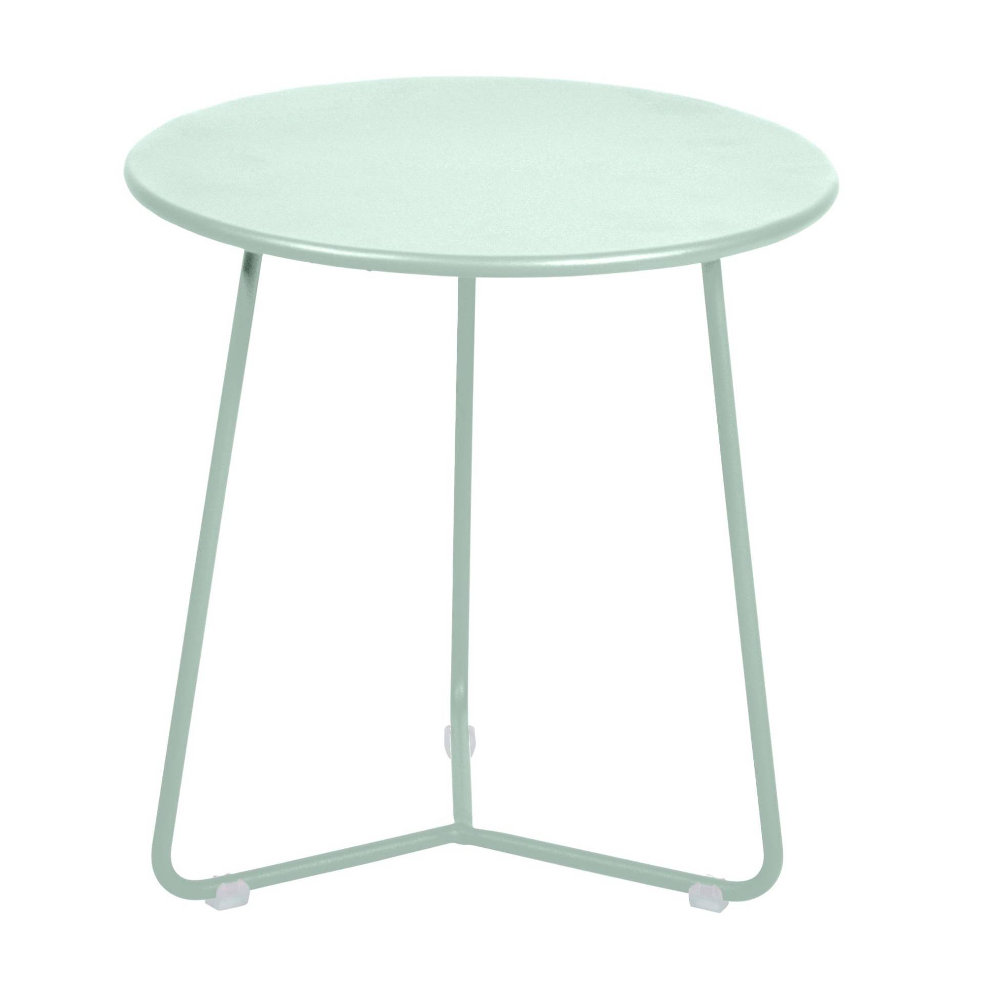 Fermob - Cocotte Garten-Beistelltisch/ Hocker - gletscherminze/texturiert/H 36 cm / Ø 34,5cm/UV-beständig von Fermob