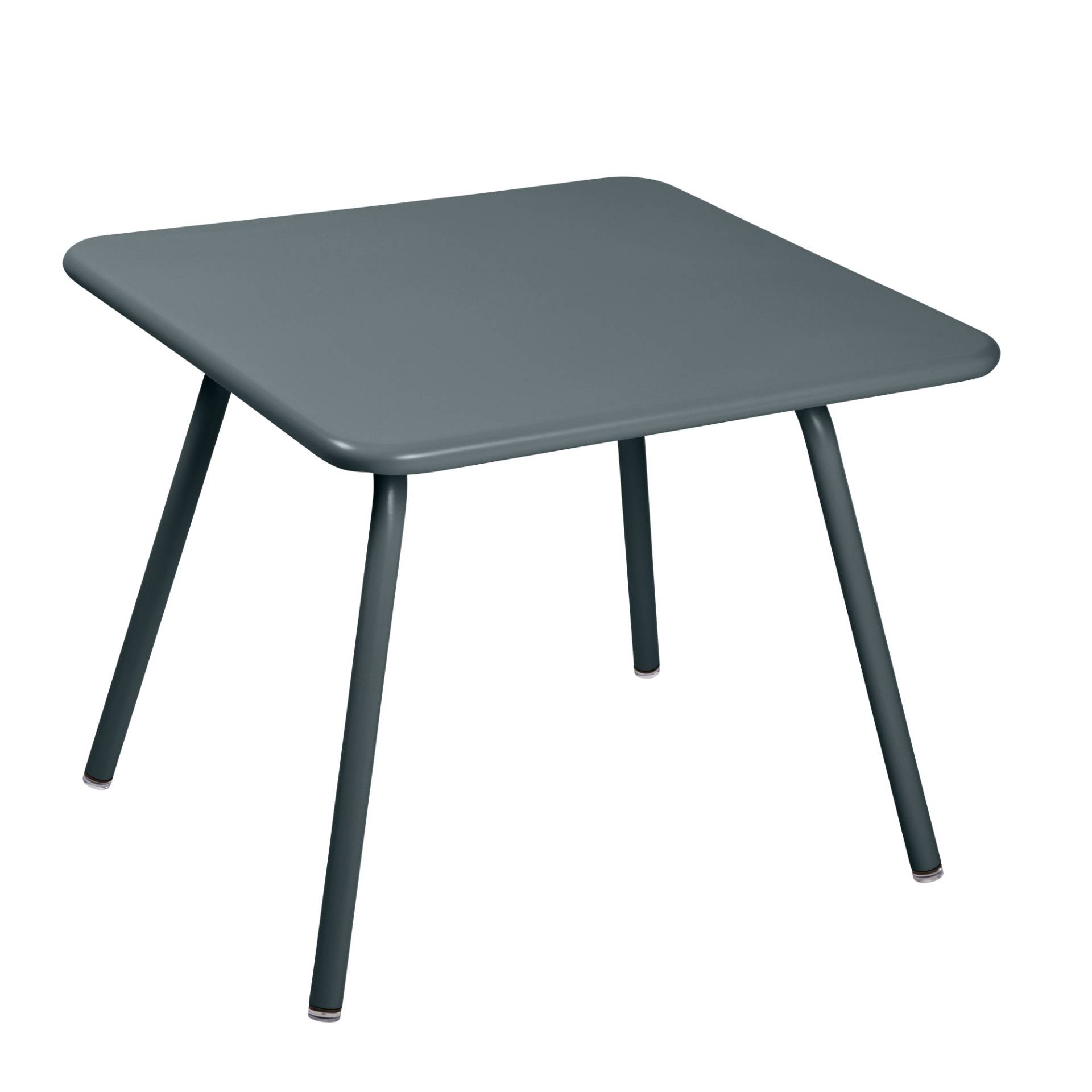 Fermob - Luxembourg Kid Kindertisch 57,5x57,5cm - gewittergrau/texturiert mit Glanz/LxBxH 57,5x57,5x47cm/UV-beständig von Fermob