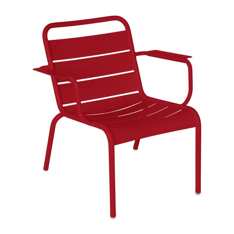 Fermob - Luxembourg Lounge Sessel - chili/texturiert/BxHxT 71x74x73cm/UV-beständig von Fermob