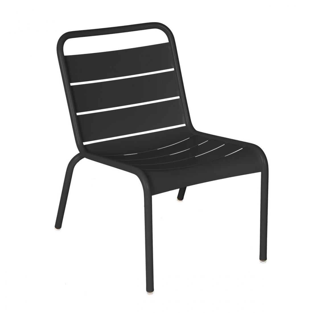 Fermob - Luxembourg Lounge Stuhl - anthrazit/texturiert mit Glanz/BxHxT 58x74x73cm/UV-beständig von Fermob