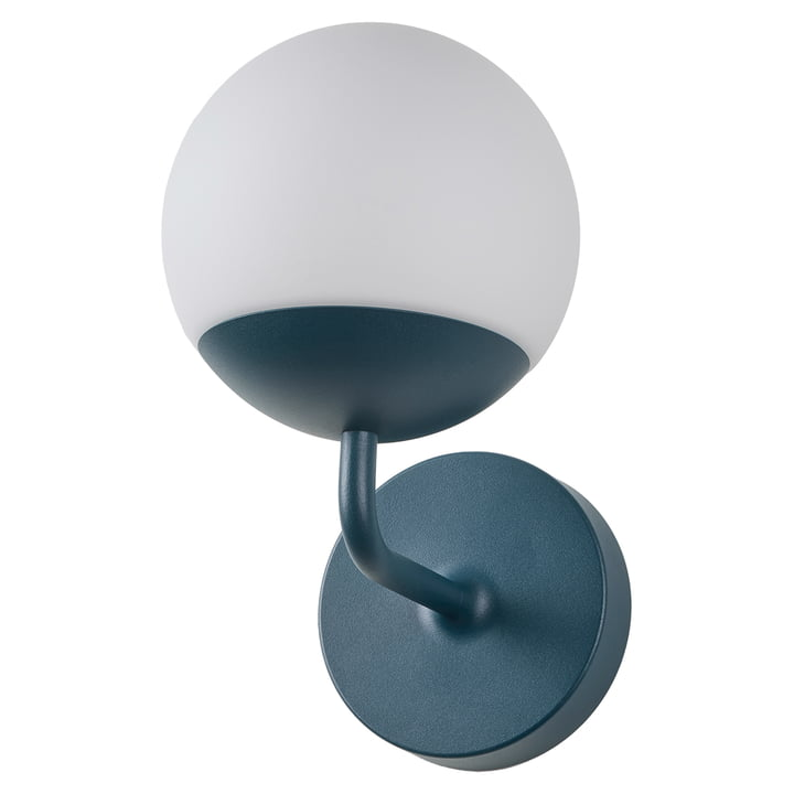 Fermob Mooon Wandleuchte Wandlampe Leuchte Licht Led Lampe ø 15 Cm Acapulcoblau B-Ware von Fermob