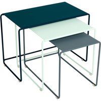 Fermob - Oulala Satztische Set, acapulcoblau / gewittergrau / gletscherminze von Fermob