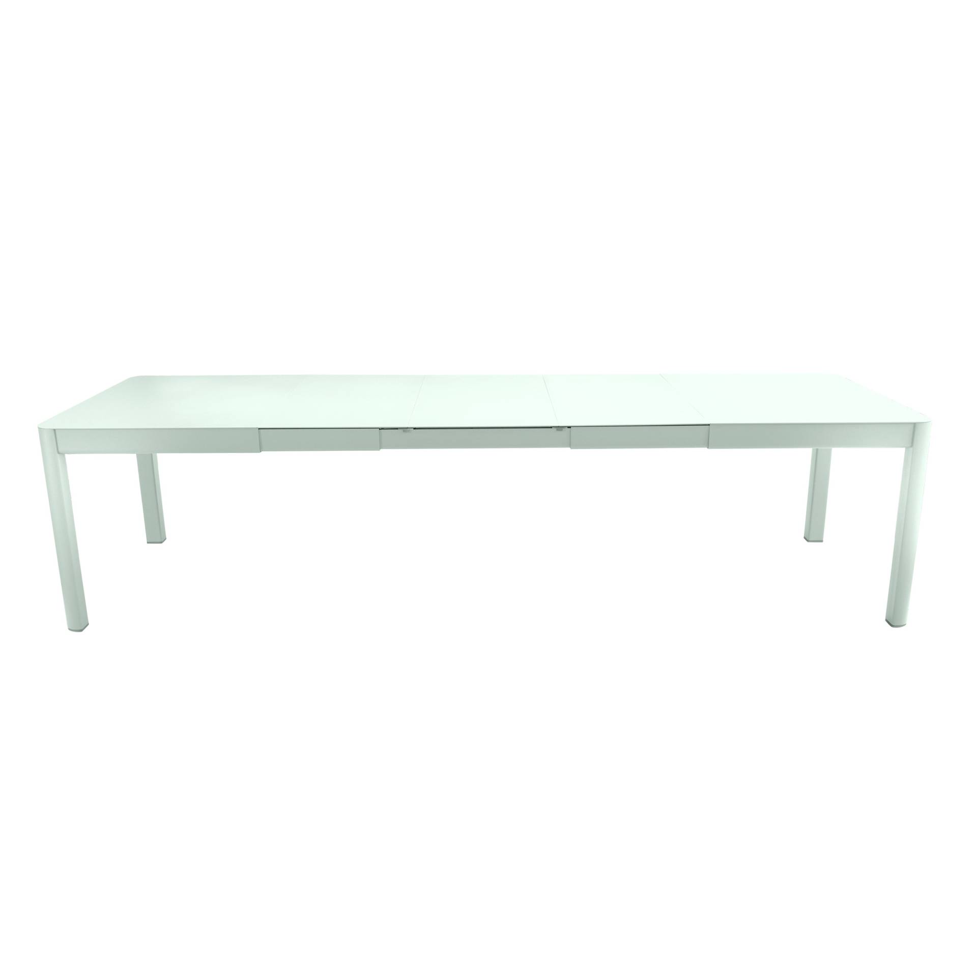 Fermob - Ribambelle XL Gartentisch mit 3 Einlegeplatten - gletscherminze/texturiert/LxBxH 149-290x100x74cm/UV-beständig von Fermob