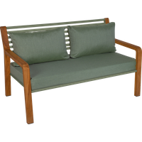 Fermob SOMERSET 2-Sitzer Sofa Aluminium/Acryl Sunbrella Teakarmlehne von Fermob