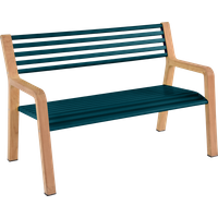 Fermob SOMERSET Bank Aluminium/Teak 122x62x82 cm von Fermob