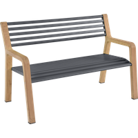 Fermob SOMERSET Bank Aluminium/Teak 122x62x82 cm von Fermob