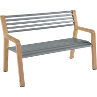 Fermob SOMERSET Bank Aluminium/Teak 122x62x82 cm von Fermob