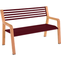 Fermob SOMERSET Bank Aluminium/Teak 122x62x82 cm von Fermob
