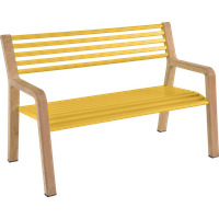 Fermob SOMERSET Bank Aluminium/Teak 122x62x82 cm von Fermob
