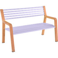 Fermob SOMERSET Bank Aluminium/Teak 122x62x82 cm von Fermob
