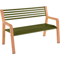 Fermob SOMERSET Bank Aluminium/Teak 122x62x82 cm von Fermob