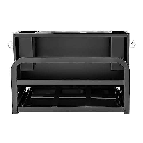 Messerblock Set,Kohlenstoffstahl Messerblock mit Utensilienhalter,Küchenorganizer,Messerhalter,Küchenutensilienhalter,Küchenhelfer (Schwarz) von Fermoirper